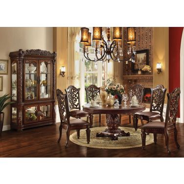 Vendome Cherry 60" Round Pedestal Dining Room Set