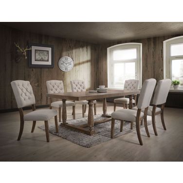 Bernard Weathered Oak Dining Room Set