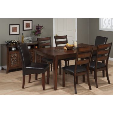 Dark Rustic Prairie 5 Piece Counter Height Dining Room Set In Dark Brown