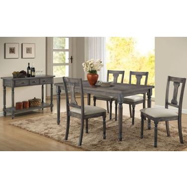 Wallace Weathered Gray Dining Room Set