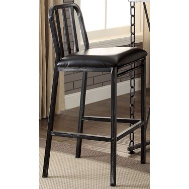 Jodie Black Antique Black Bar Chair Set of 2