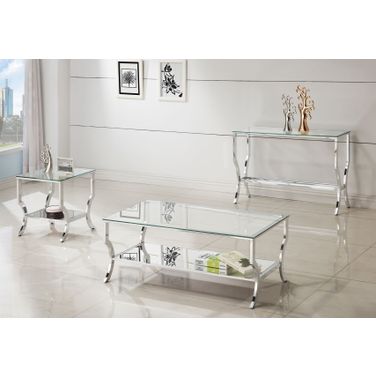 Saide Occasional Table Set In Chrome