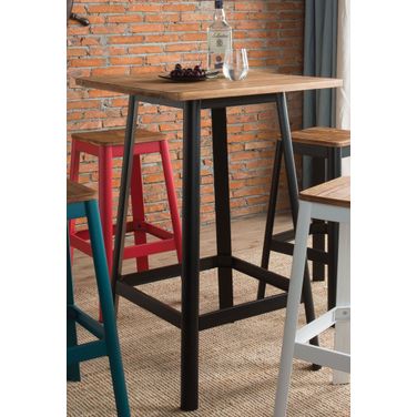 Jacotte Natural and Black Bar Table