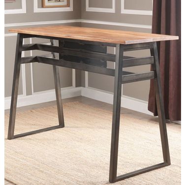 Scarus Natural and Gunmetal Bar Table