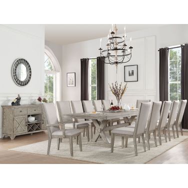 Rocky Gray Oak Dining Room Set