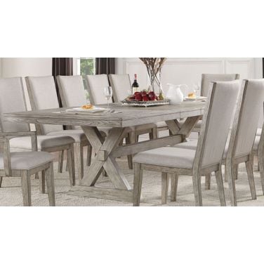 Rocky Gray Oak Extendable Dining Table by ACME | 1StopBedrooms
