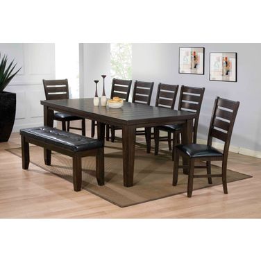 Urbana Espresso Rectangular Leg Dining Room Set