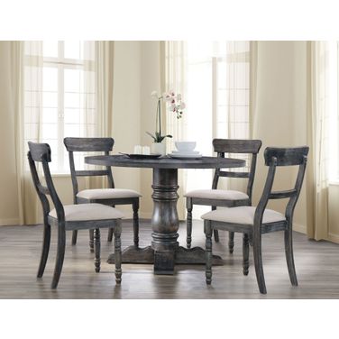 Wallace Weathered Gray Pedestal Dining Room Set