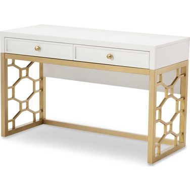 Chelsea Vanity In White and Gold
