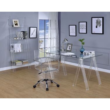 Amaturo Home Office Set In Clear Acrylic