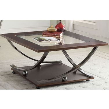 Isiah Black Nickel Coffee Table