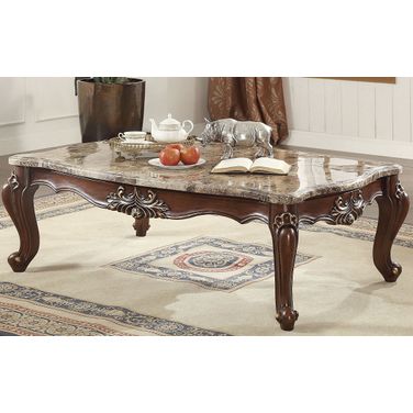 Shalisa Marble and Walnut Coffee Table
