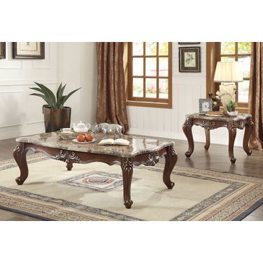 Shalisa Marble and Walnut Occasional Table Set