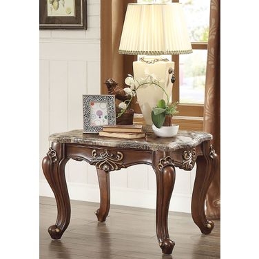 Shalisa Marble and Walnut End Table