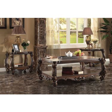 Versailles Rectangular Occasional Table Set (Cherry Oak)