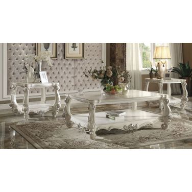 Versailles Rectangular Occasional Table Set (Bone White)