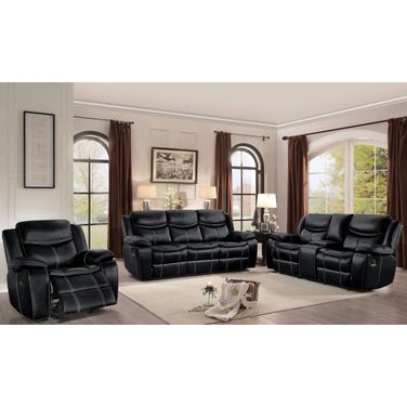 Bastrop Black Double Reclining Living Room Set