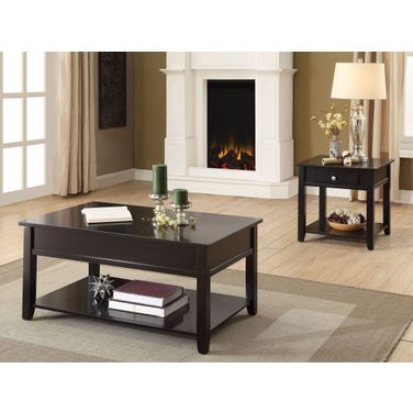 Malachi Black Lift Top Occasional Table Set
