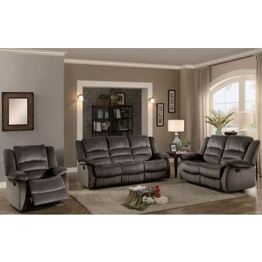 Jarita Chocolate Double Reclining Living Room Set