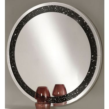 Nysa Mirrored Accent Round Wall Mirror
