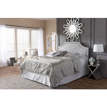 Baxton Studio Avignon Modern And Contemporary Grayish Beige Fabric Upholstered Full Size Headboard