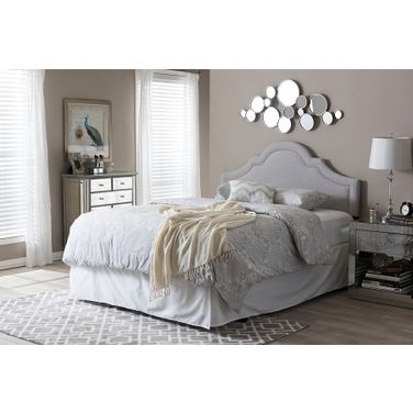 Baxton Studio Rita Modern And Contemporary Grayish Beige Fabric Upholstered King Size Headboard