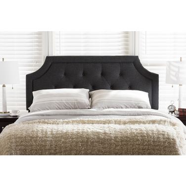 Baxton Studio Mars Modern And Contemporary Dark Grey Fabric King Size Headboard