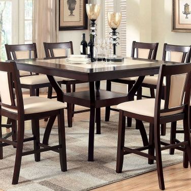 Brent II Faux Marble Counter Height Table