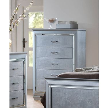 Crown Mark Lillian Grey 5 Drawer Chest