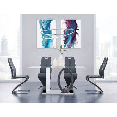 D1628 Dining Room Set w/ Grey Chairs