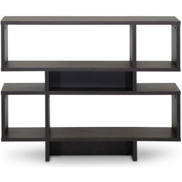 Baxton Studio Cassidy 4-Level Dark Brown Modern Bookshelf