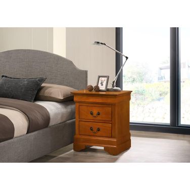 Glory Furniture LouisPhillipe Nightstand, Oak