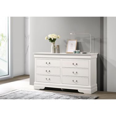 Glory Furniture LouisPhillipe Dresser, White