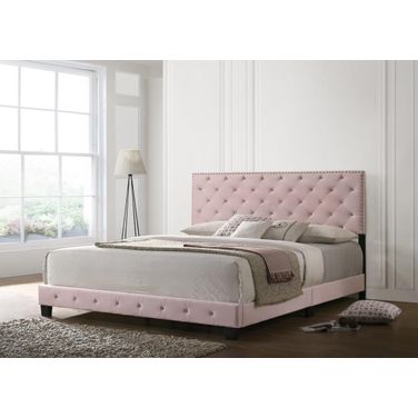 Glory Furniture Suffolk King Bed, Pink