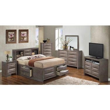 G1505 Bookcase Storage Bedroom Set