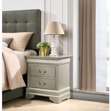 Louis Phillipe Nightstand (Silver Champagne)