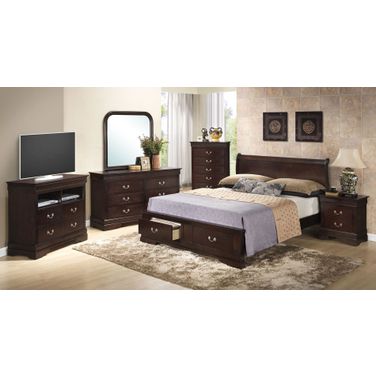 G3125 Sleigh Storage Bedroom Set