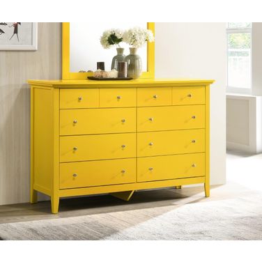 Glory Furniture Hammond Dresser, Yellow