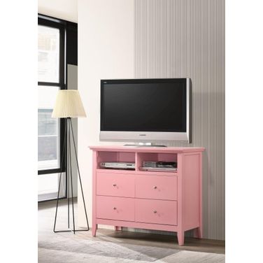 Glory Furniture Hammond Media Chest, Pink