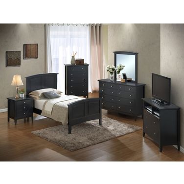 G5450 Youth Panel Bedroom Set (Black)
