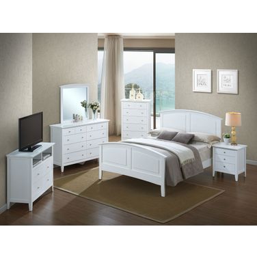G5490 Panel Bedroom Set (White)