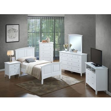 G5490 Youth Panel Bedroom Set (White)