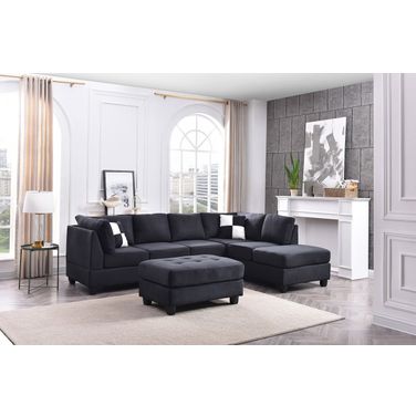 Malone Sectional In Black