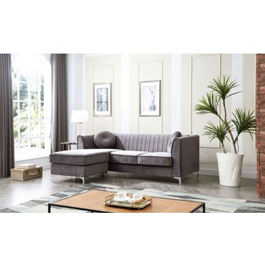 Delray Sofa Chaise In Gray