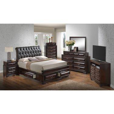LaVita Sleigh Storage Bedroom Set