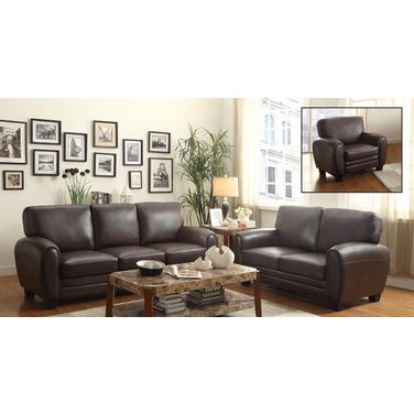 Rubin Dark Brown Living Room Set