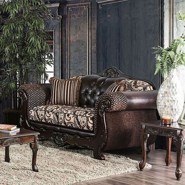 Quirino Loveseat (Light Brown / Dark Brown)