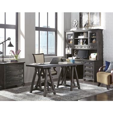 Sutton Place Weathered Charcoal Home Office Set