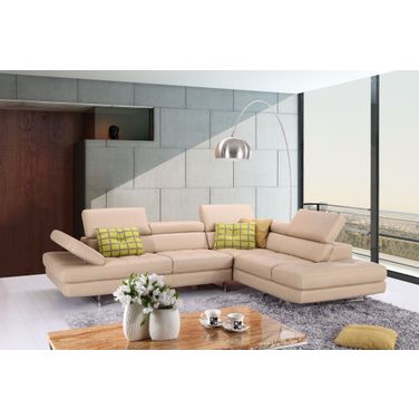 A761 Peanut Italian Leather RAF Sectional