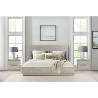 Abbey King 3-Piece Bedroom Set In Gray Oak Wood